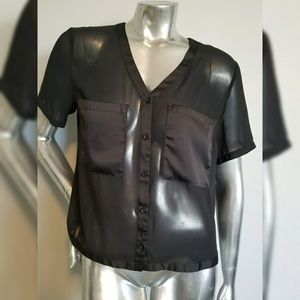 Black sheer blouse